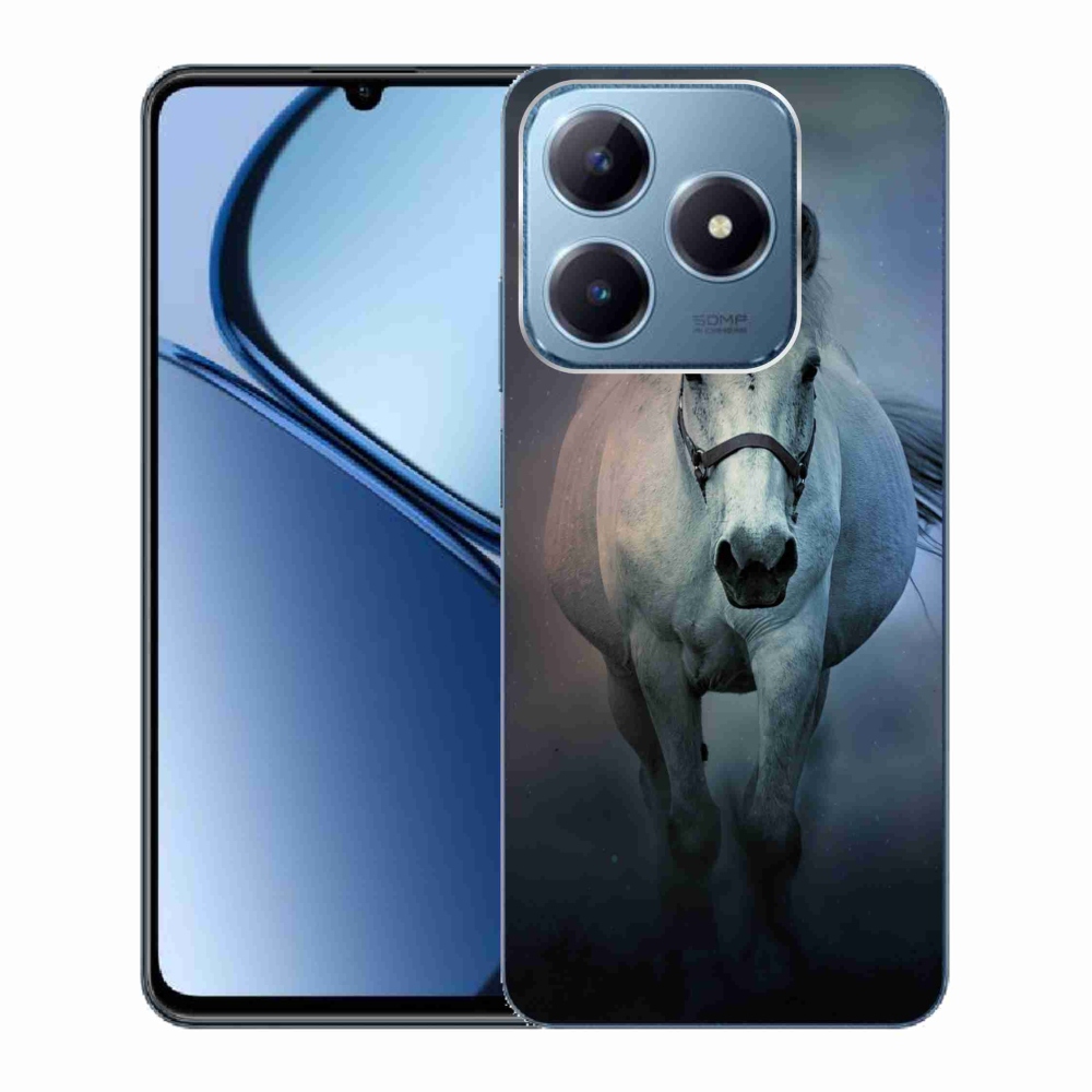 Gelový obal mmCase na Realme C63 - běžící bílý kůň