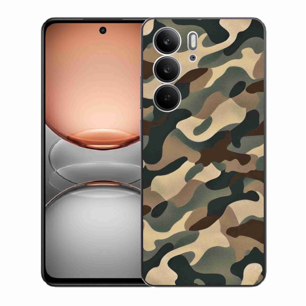 Gelový kryt mmCase na Realme C75 - maskáčový vzor 11