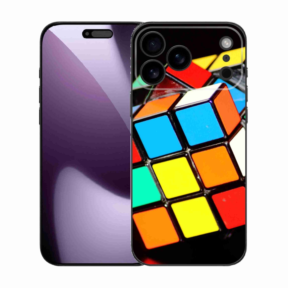 Gelový kryt mmCase na iPhone 17 Pro Max - rubikova kostka