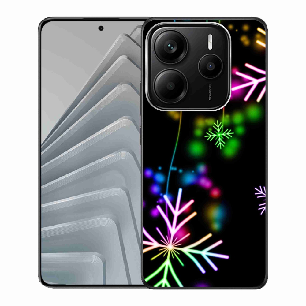 Gelový kryt mmCase na Xiaomi Redmi Note 14 5G - barevné vločky