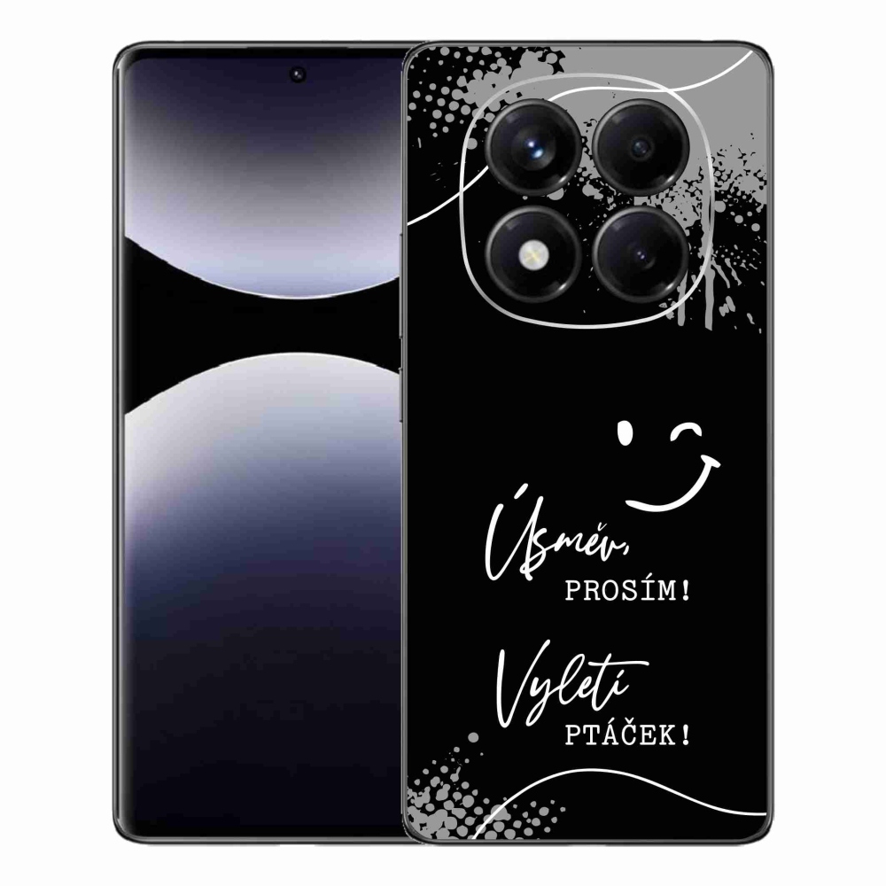 Gelový kryt mmCase na Xiaomi Redmi Note 14 Pro - vtipný text 4 černé pozadí