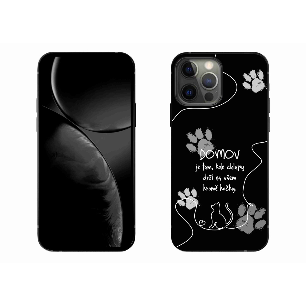 Gelový kryt mmCase na iPhone 13 Pro Max 6.7 - kočičí motiv černé pozadí
