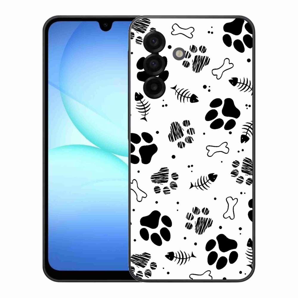 Gelový kryt mmCase na Samsung Galaxy A17 4G/5G - psí tlapky 1