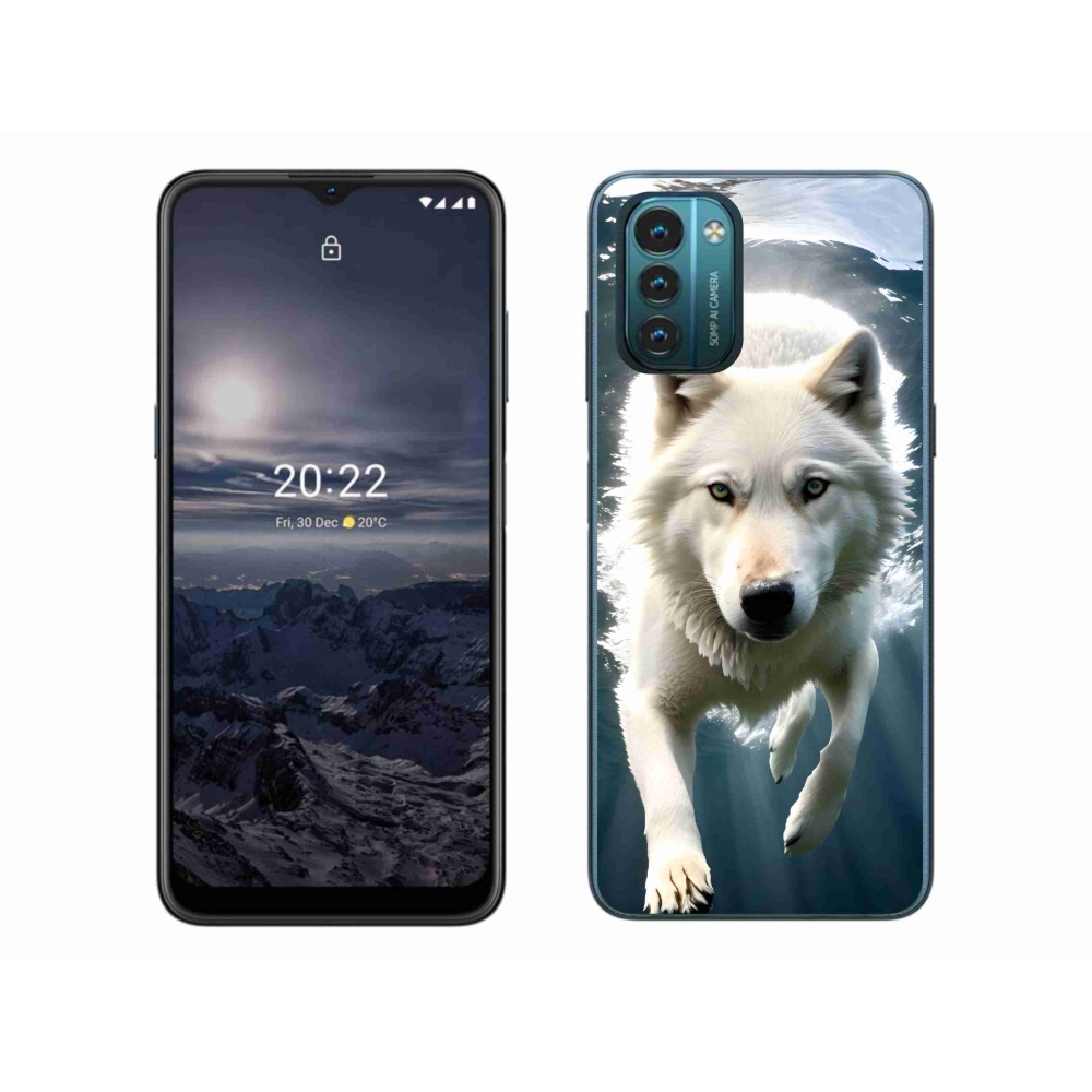 Gelový kryt mmCase na Nokia G11/G21 - bílý vlk