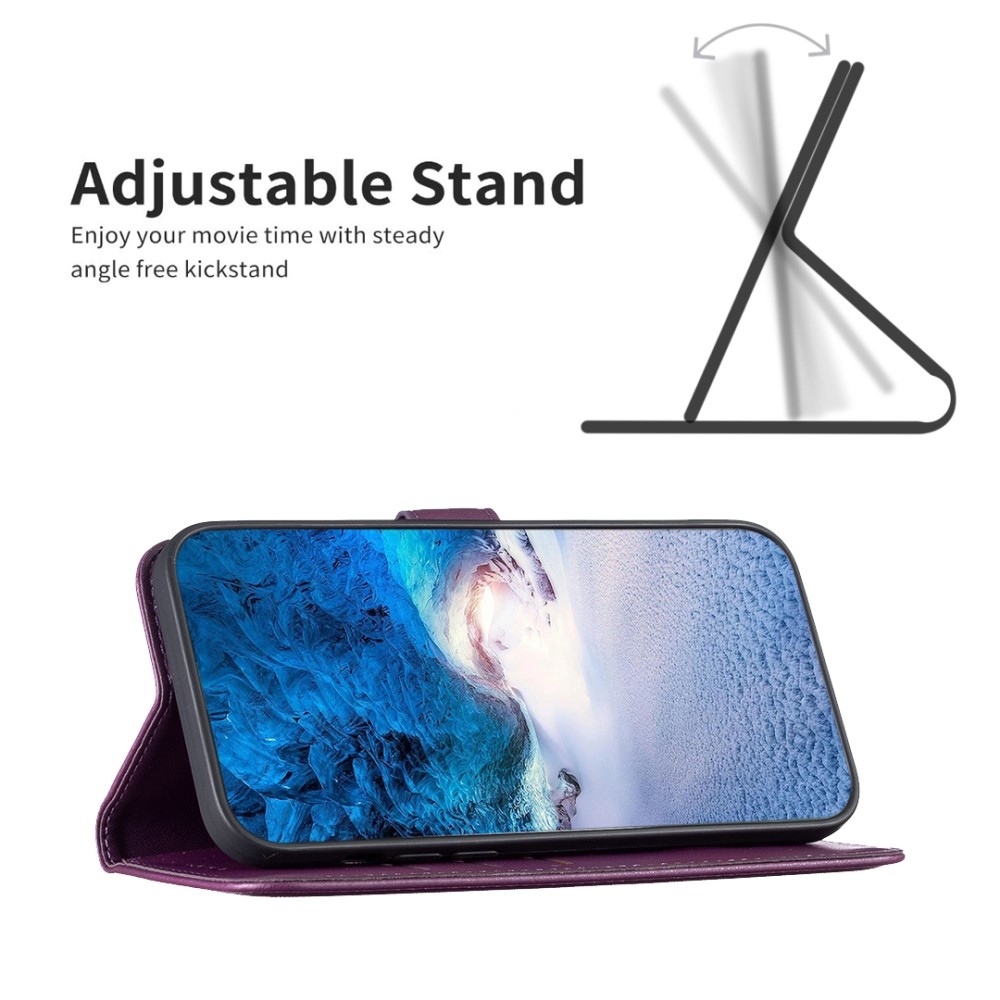 BNF knížkové pouzdro na Samsung Galaxy M55 5G - tmavěfialové