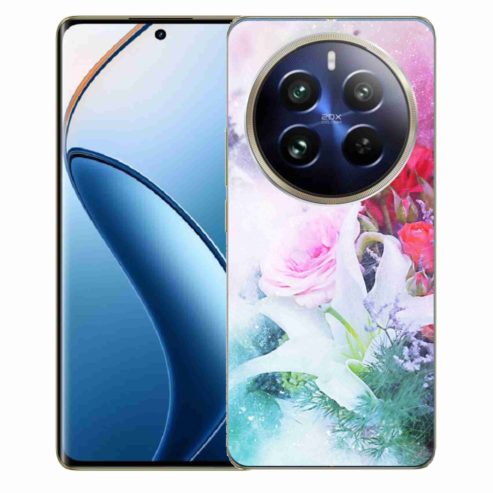 Gelový kryt mmCase na Realme 12 Pro 5G/12 Pro+ 5G - květiny 4