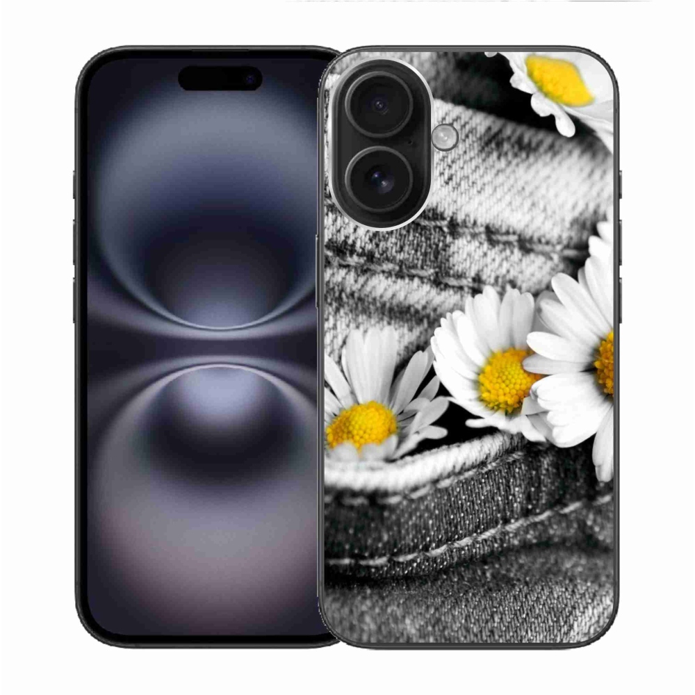 Gelový obal mmCase na iPhone 16 - kopretiny