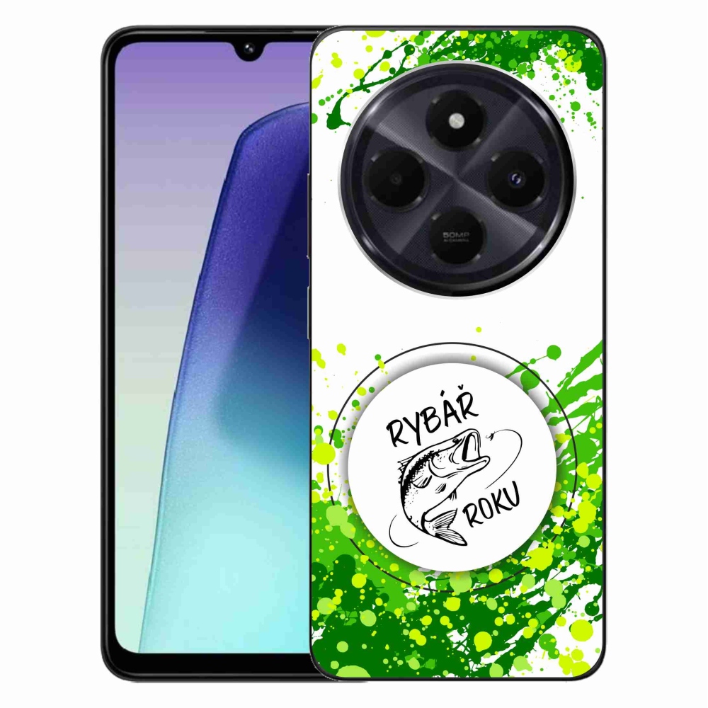 Gelový kryt mmCase na Xiaomi Redmi 14C/Poco C75 - rybář roku bílé pozadí