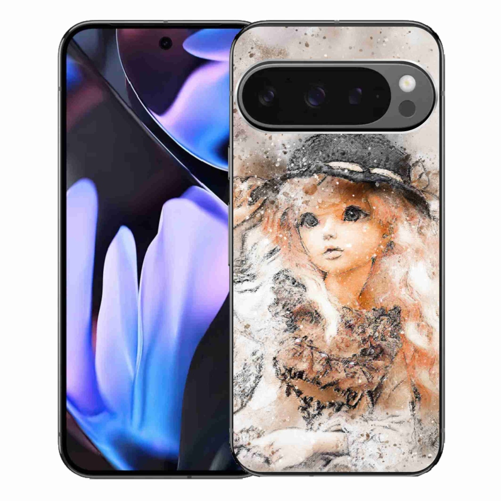 Gelový kryt mmCase na Google Pixel 9 Pro XL - holčička s kloboukem