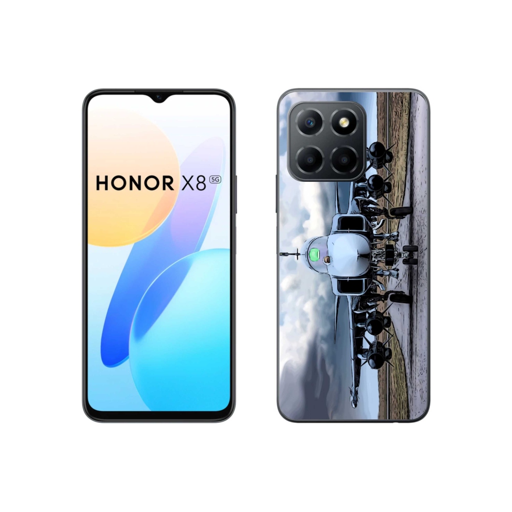 Gelový kryt mmCase na Honor X8 5G/70 Lite 5G - vojenské letadlo