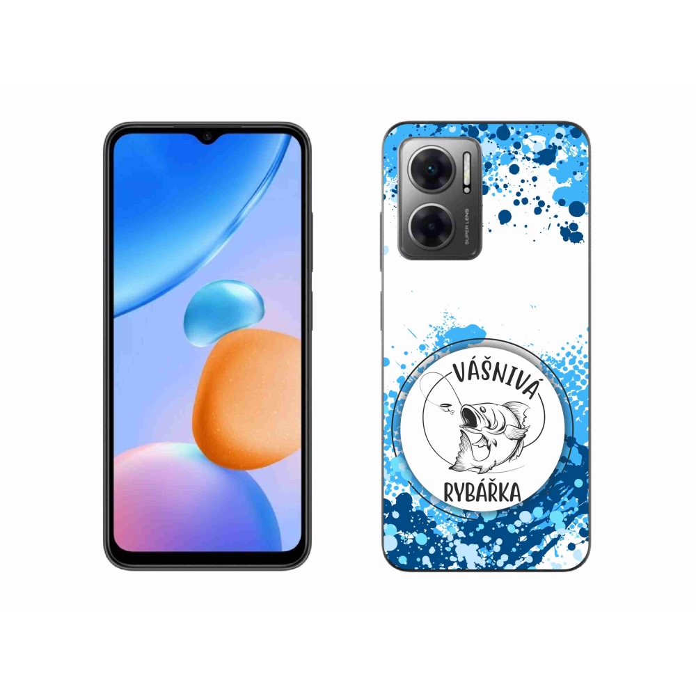 Gelový kryt mmCase na Xiaomi Redmi 10 5G - vášnivá rybářka bílé pozadí