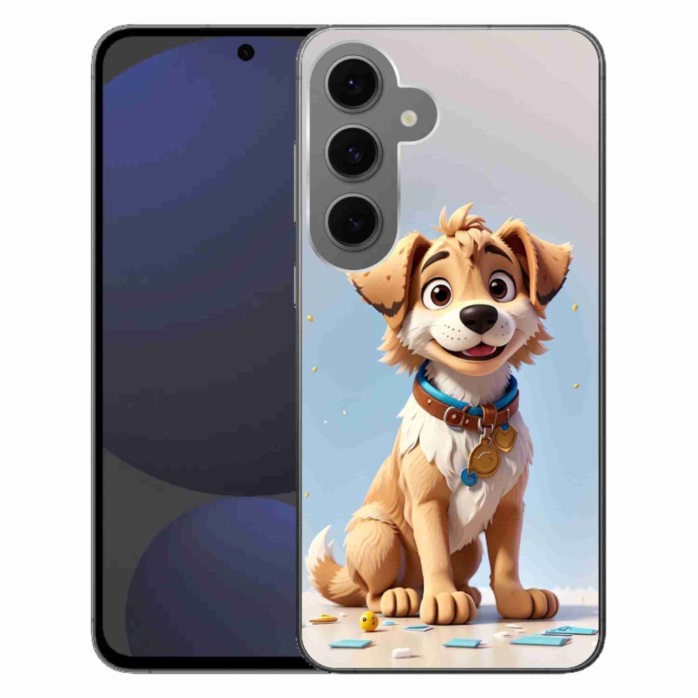 Gelový kryt mmCase na Samsung Galaxy S24 FE - kreslené štěně