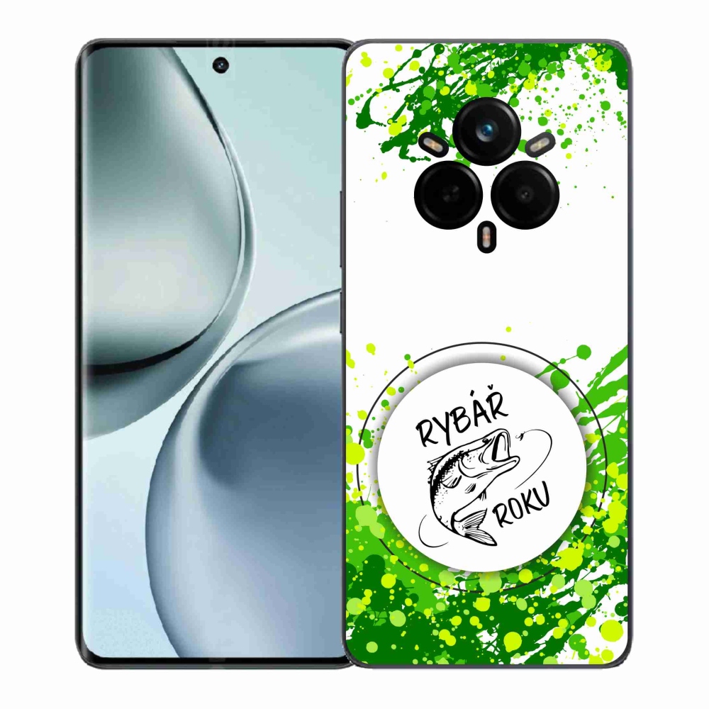 Gelový kryt mmCase na Realme 14 Pro+ 5G - rybář roku bílé pozadí