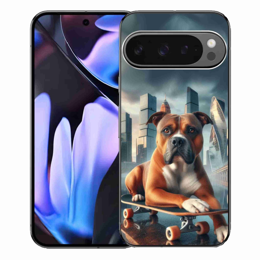 Gelový kryt mmCase na Google Pixel 9 Pro XL - pes na skateboardu