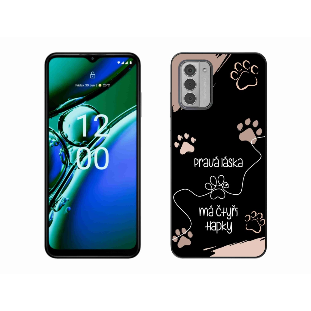 Gelový kryt mmCase na Nokia G42 - psí motiv 1 černé pozadí