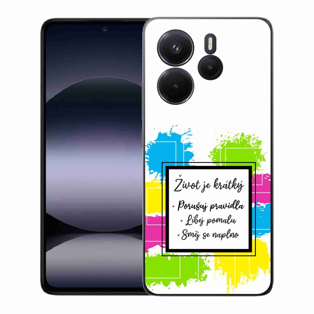 Gelový kryt mmCase na Xiaomi Redmi Note 14 - citát 5 bílé pozadí