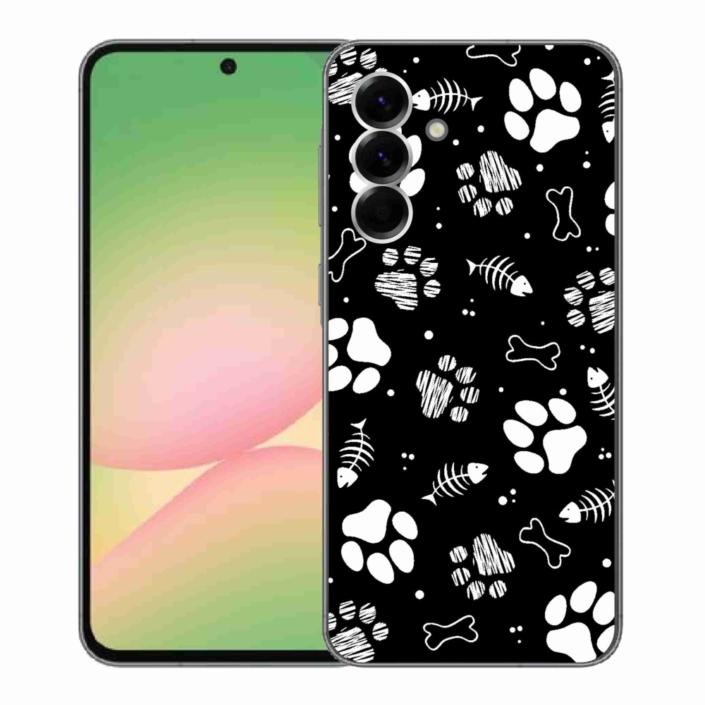Gelový kryt mmCase na Samsung Galaxy A56 5G - psí tlapky