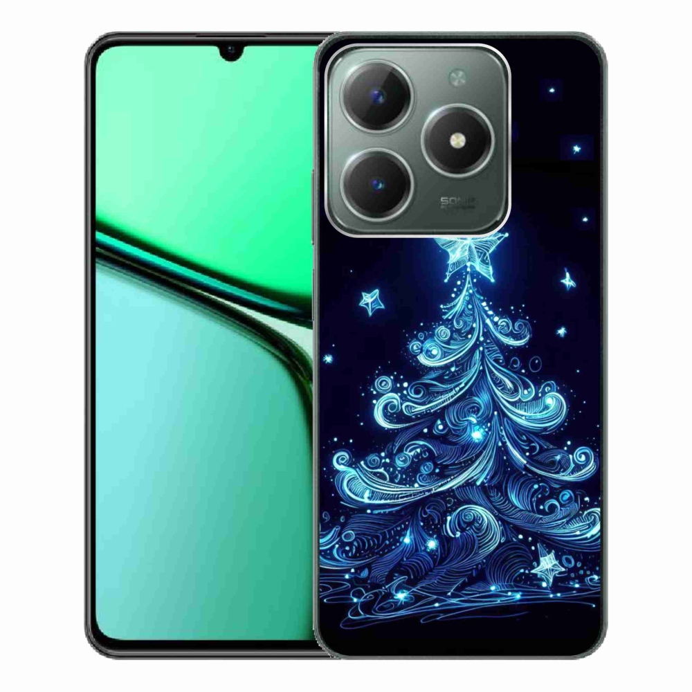 Gelový kryt mmCase na Realme C61 - neonový vánoční stromek 4