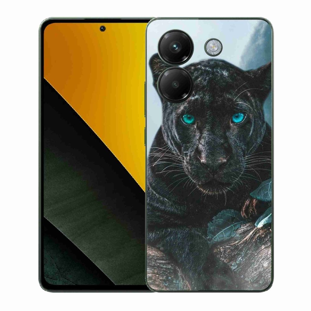 Gelový kryt mmCase na Xiaomi Poco M7 Pro 5G - černý panter