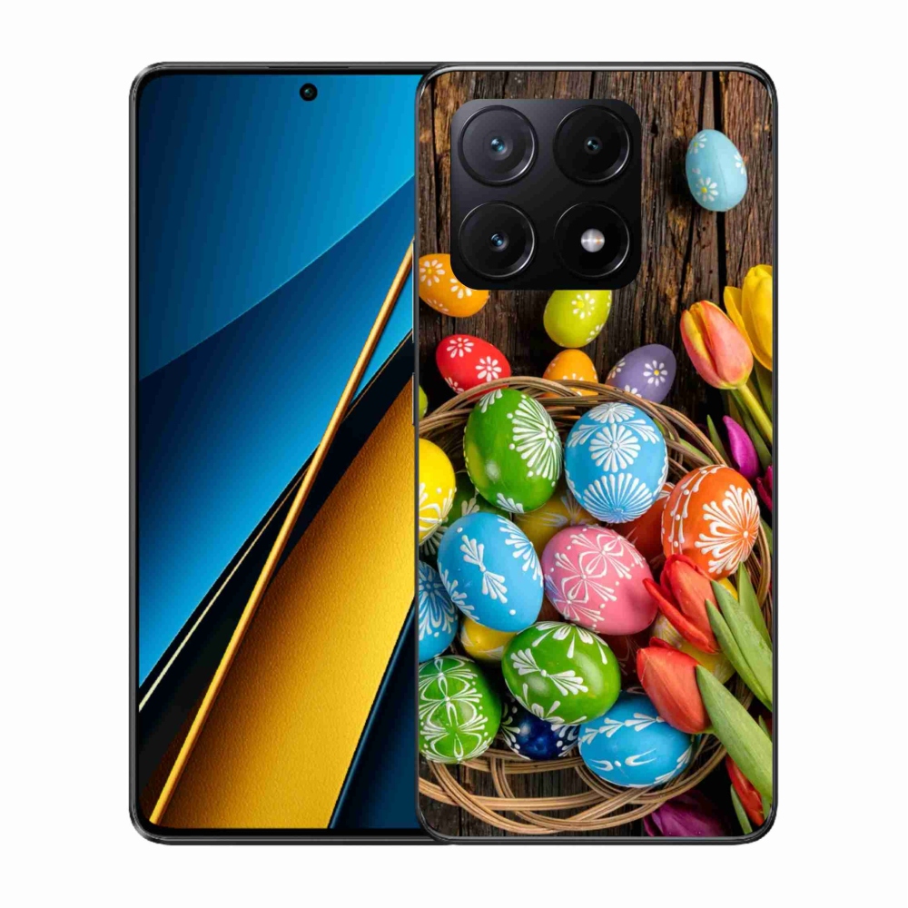 Gelový kryt mmCase na Xiaomi Poco X6 Pro 5G - velikonoční vajíčka