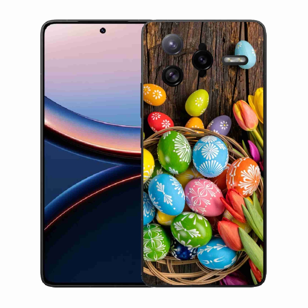 Gelový kryt mmCase na Xiaomi Poco F7 Ultra - velikonoční vajíčka