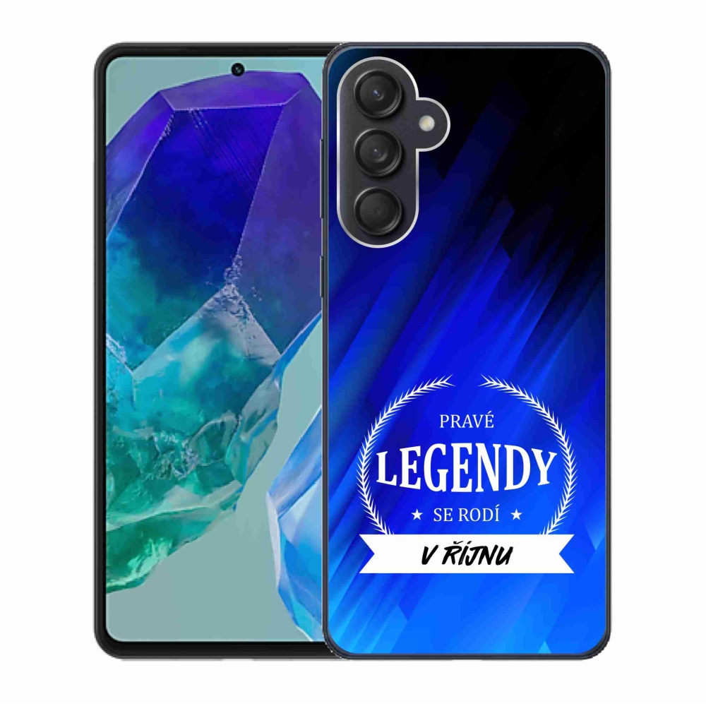 Gelový kryt mmCase na Samsung Galaxy M55 5G - legendy v říjnu modré pozadí