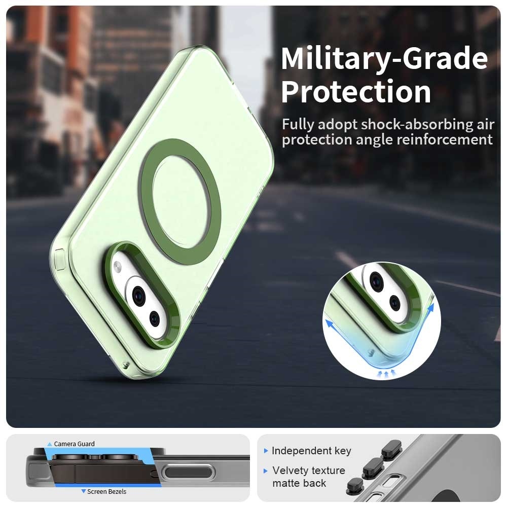 Candy gelový obal s MagSafe na Google Pixel 9a - zelený