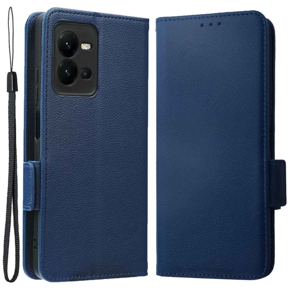 Wallet knížkové pouzdro na Vivo X80 Lite - tmavěmodré