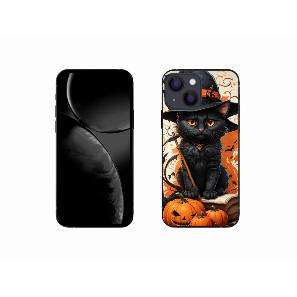 Gelový kryt mmCase na iPhone 13 mini - kocour čaroděj