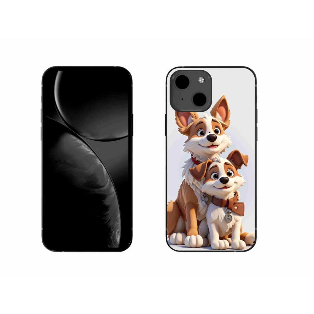 Gelový kryt mmCase na iPhone 13 - kreslení psi
