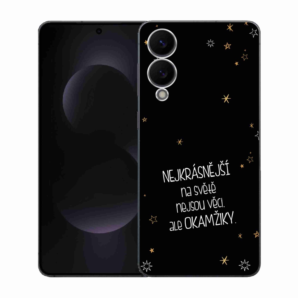 Gelový kryt mmCase na Samsung Galaxy S25 Edge - citát 4 černé pozadí