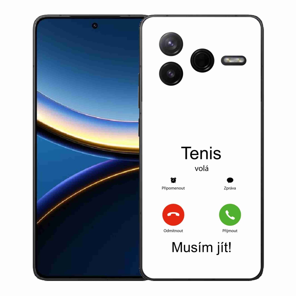 Gelový kryt mmCase na Xiaomi Poco F7 Pro - tenis volá bílé pozadí