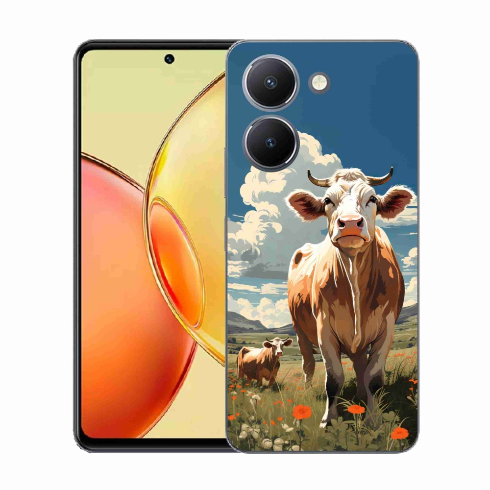 Gelový kryt mmCase na Vivo Y36 - krávy na louce