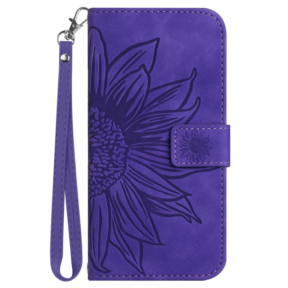 Sunflowers knížkové pouzdro na Xiaomi Redmi Note 14 Pro - tmavěfialové