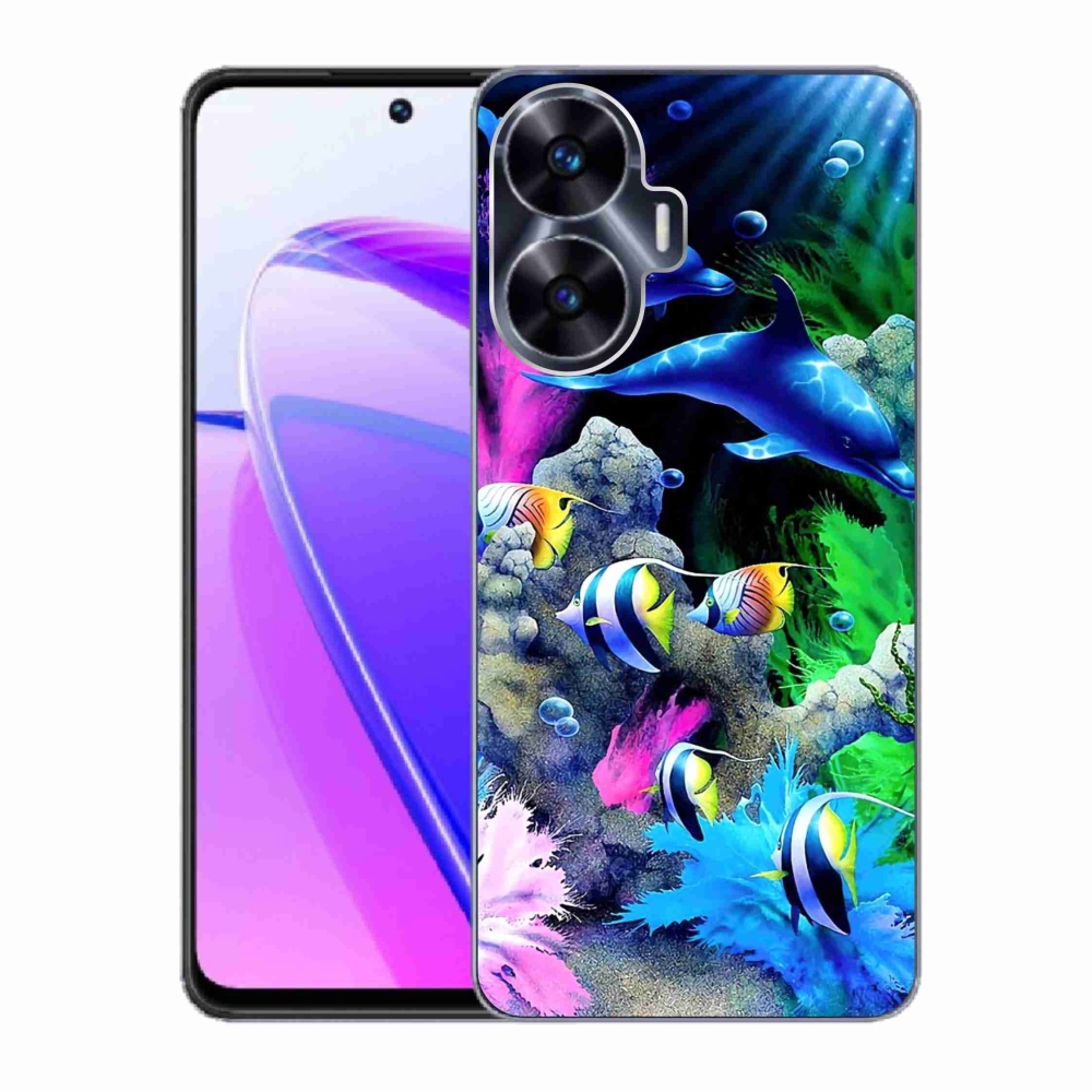 Gelový obal mmCase na Realme C55 - mořský svět