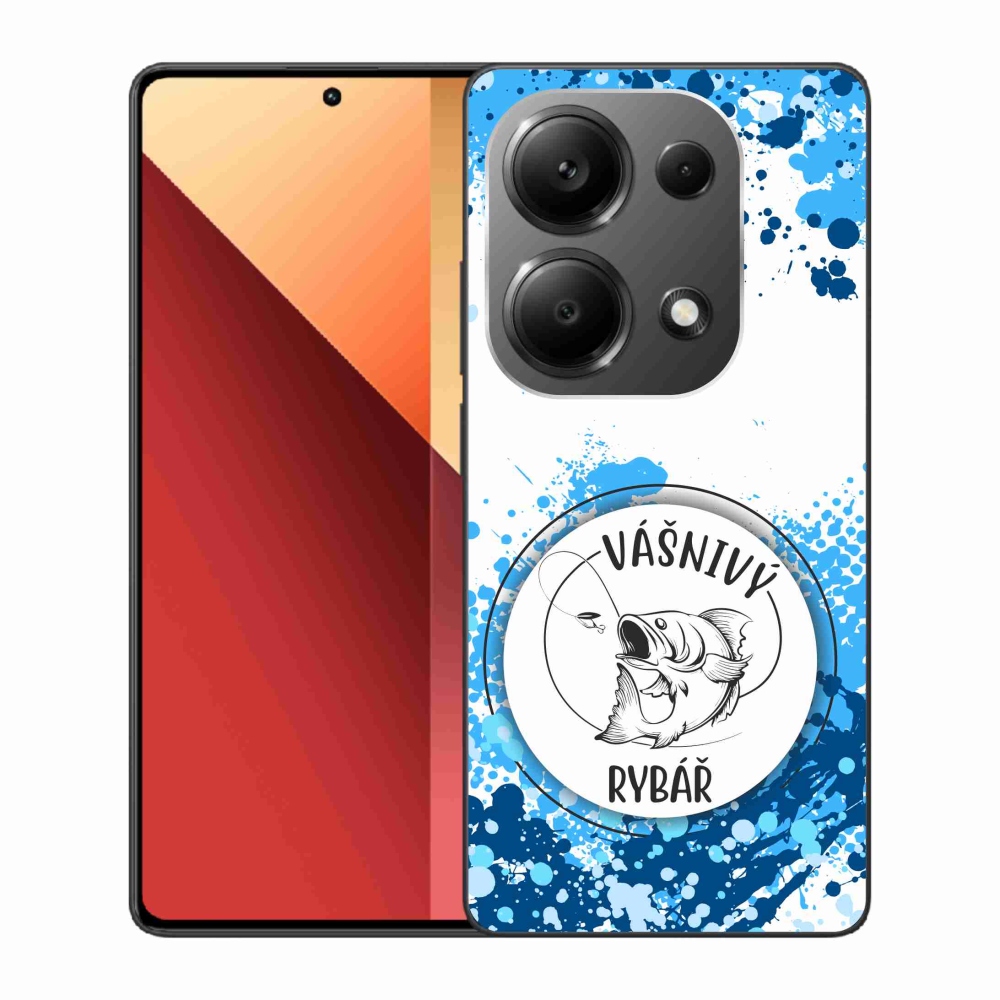 Gelový kryt mmCase na Xiaomi Redmi Note 13 Pro 4G/Poco M6 Pro  - vášnivý rybář bílé pozadí