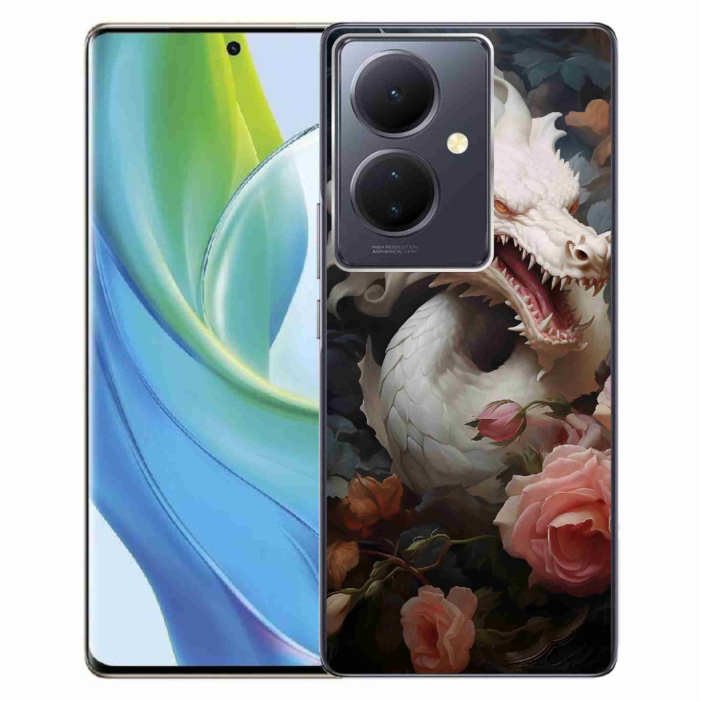 Gelový kryt mmCase na Vivo V29 Lite 5G - bílý drak