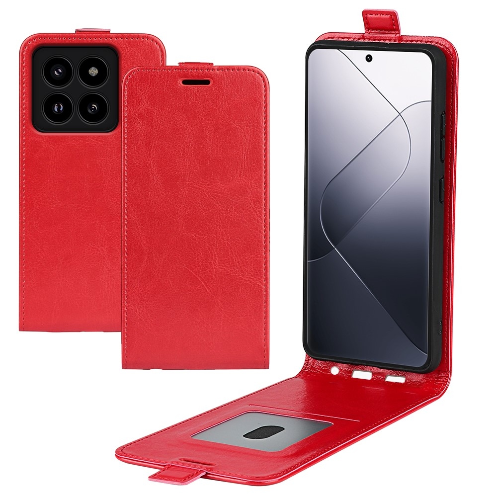 Vertical knížkové pouzdro na Xiaomi 14 Pro - červené