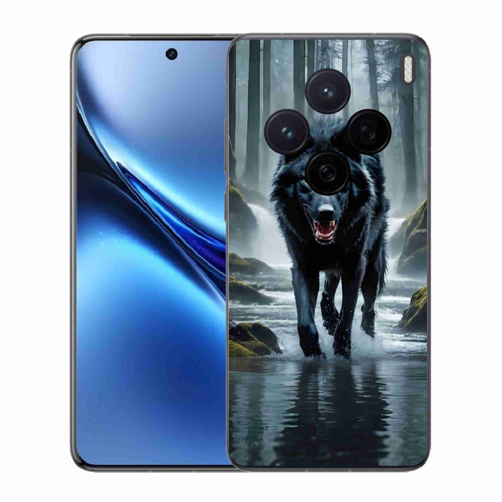 Gelový kryt mmCase na Vivo X200 5G - černý vlk