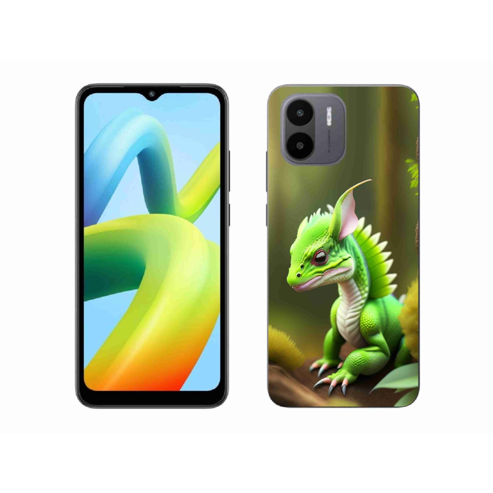 Gelový kryt mmCase na Xiaomi Redmi A1/Redmi A2 - zelený dráček