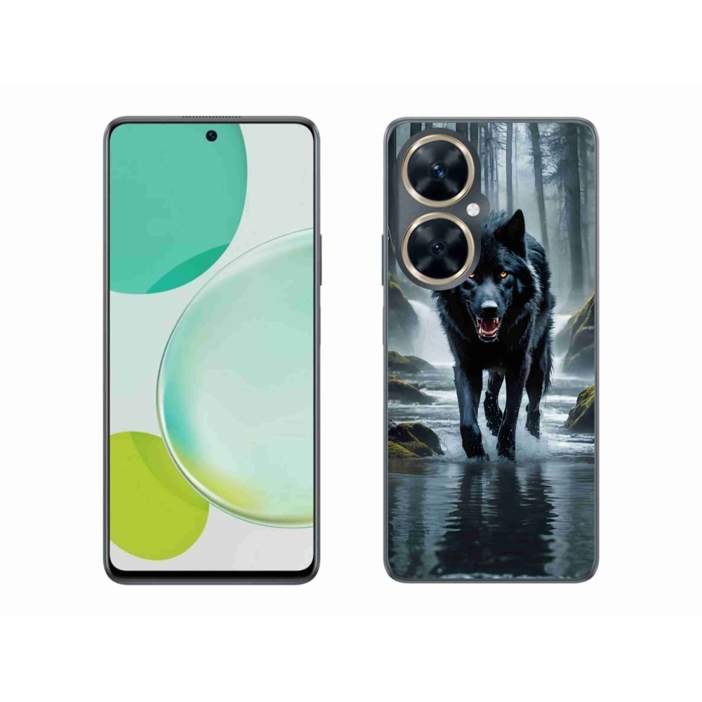 Gelový kryt mmCase na Huawei Nova 11i - černý vlk