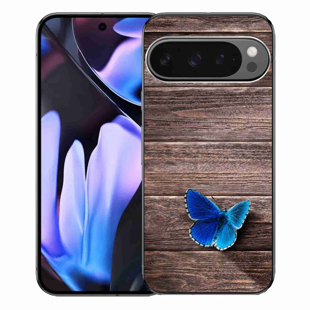 Gelový kryt mmCase na Google Pixel 9 Pro XL - modrý motýl 1