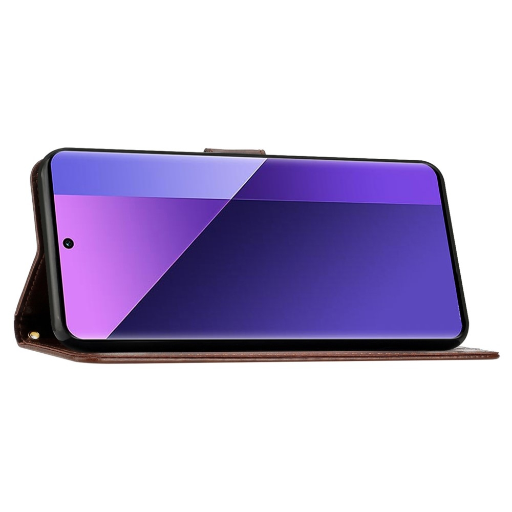 Flowers knížkové pouzdro na Samsung Galaxy A26 5G - hnědé