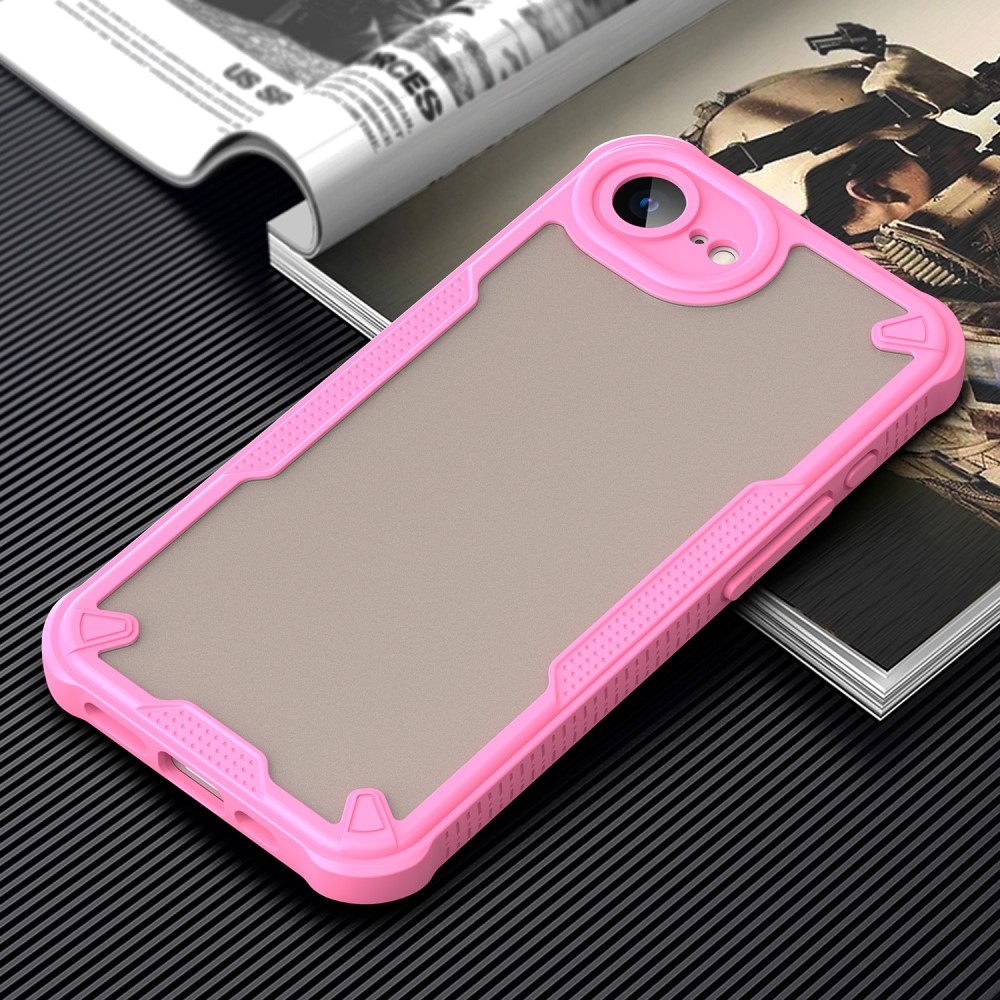 Frosted odolný kryt na iPhone 16e - růžový