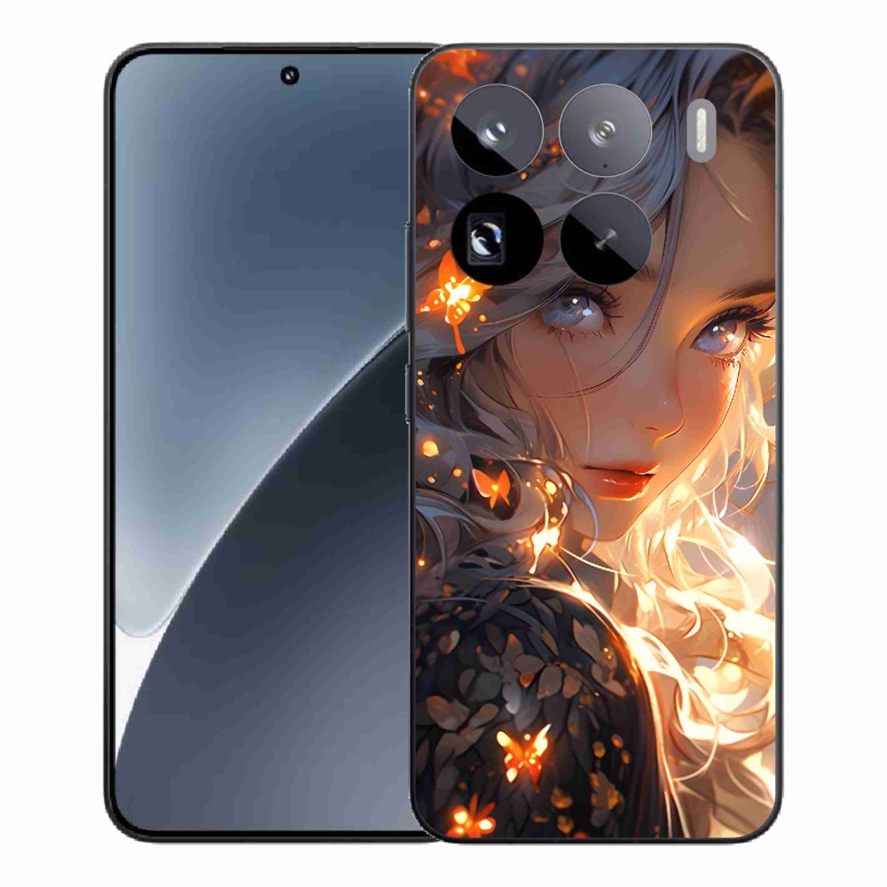 Gelový kryt mmCase na Xiaomi 15 Pro - dívka a motýli