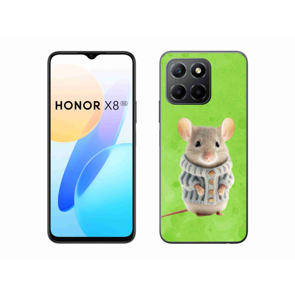 Gelový kryt mmCase na Honor X8 5G - myška ve svetru