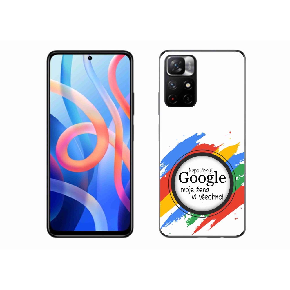 Gelový kryt mmCase na Xiaomi Redmi Note 11S 5G - žena ví všechno bílé pozadí