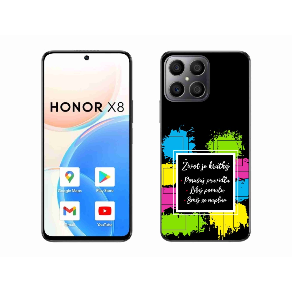 Gelový kryt mmCase na Honor X8 4G - citát 5 černé pozadí