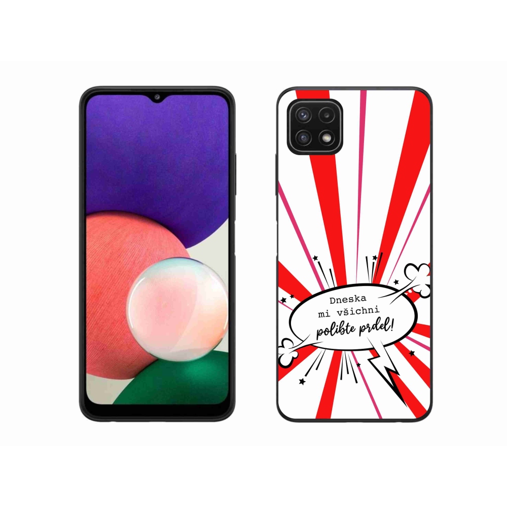 Gelový kryt mmCase na Samsung Galaxy A22 5G - vtipný text 15 bílé pozadí