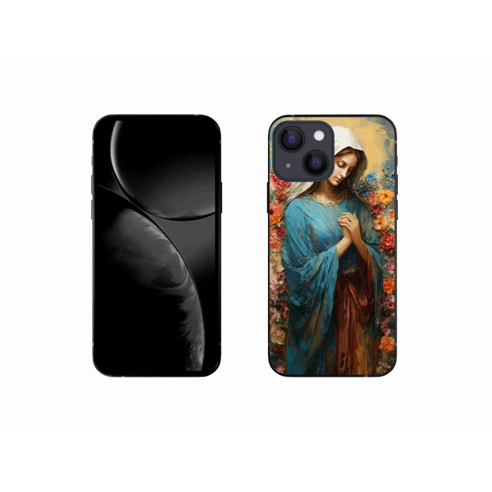 Gelový kryt mmCase na iPhone 13 mini - svatá žena